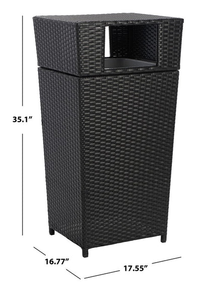 Safavieh Mazeli Trash Bin , PAT7512 - Black