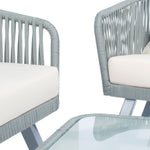 Safavieh Jorda 4Pc Rope Living Set , PAT7518 - Grey/Beige