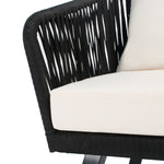 Safavieh Jorda 4Pc Rope Living Set , PAT7518 - Black/Beige