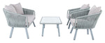Safavieh Jorda 4Pc Rope Living Set , PAT7518 - Grey/Grey
