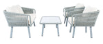 Safavieh Kerson 4Pc Rope Living Set , PAT7519 - Grey/Beige