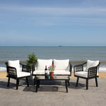 Safavieh Torsla 4Pc Rope Living Set , PAT7520 - Black/Beige