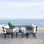 Safavieh Torsla 4Pc Rope Living Set , PAT7520 - Black/Beige