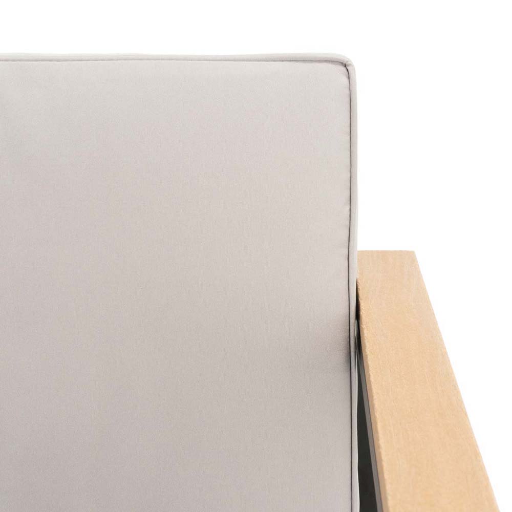 Safavieh Hendor 4 Piece Living Set , PAT7525 - Black Metal /  Grey Cushion