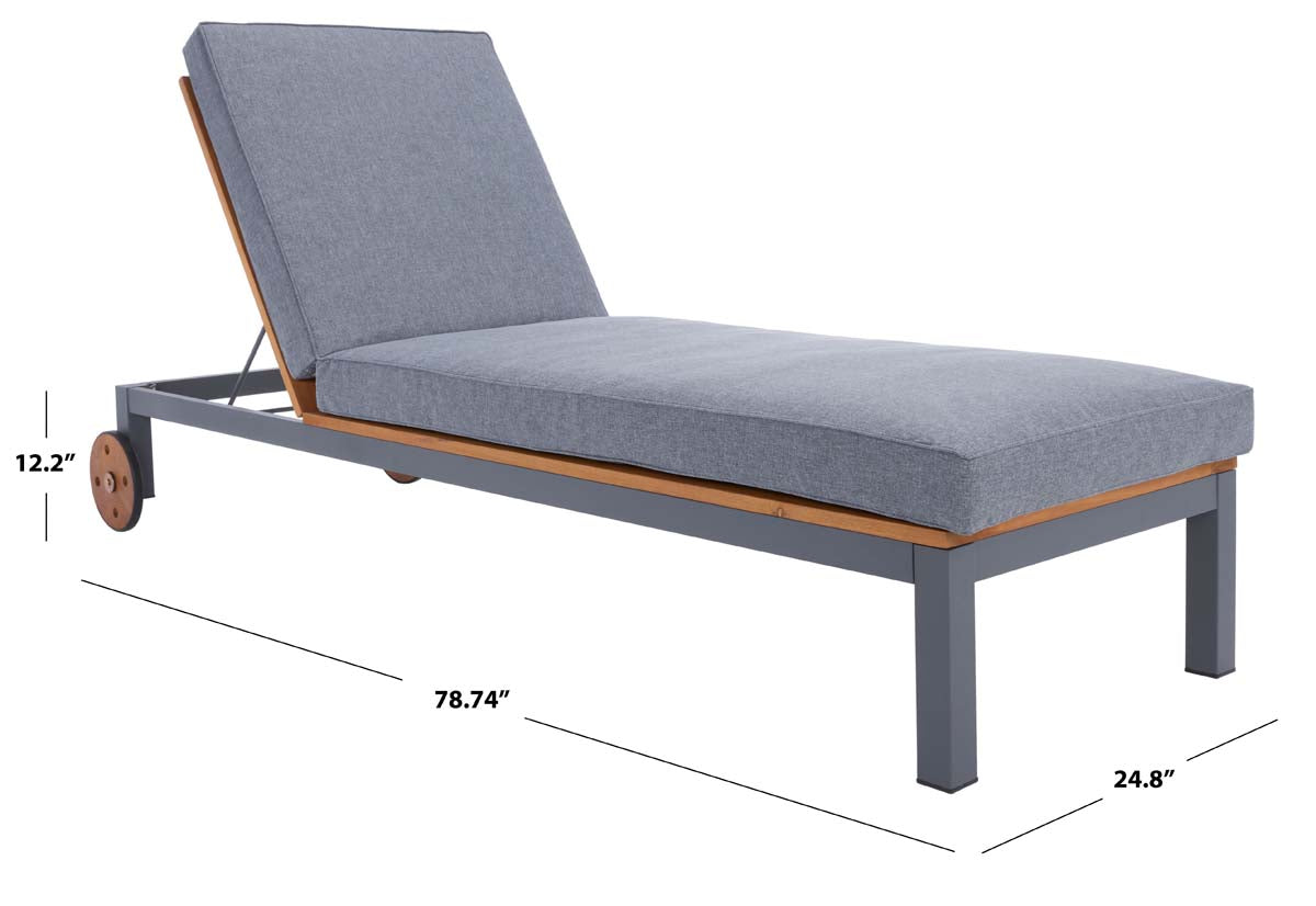 Safavieh Jackman Lounge Chair , PAT7728 - Grey/Grey Cushion