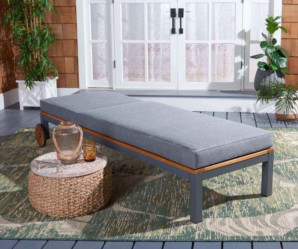 Safavieh Jackman Lounge Chair , PAT7728 - Grey/Grey Cushion