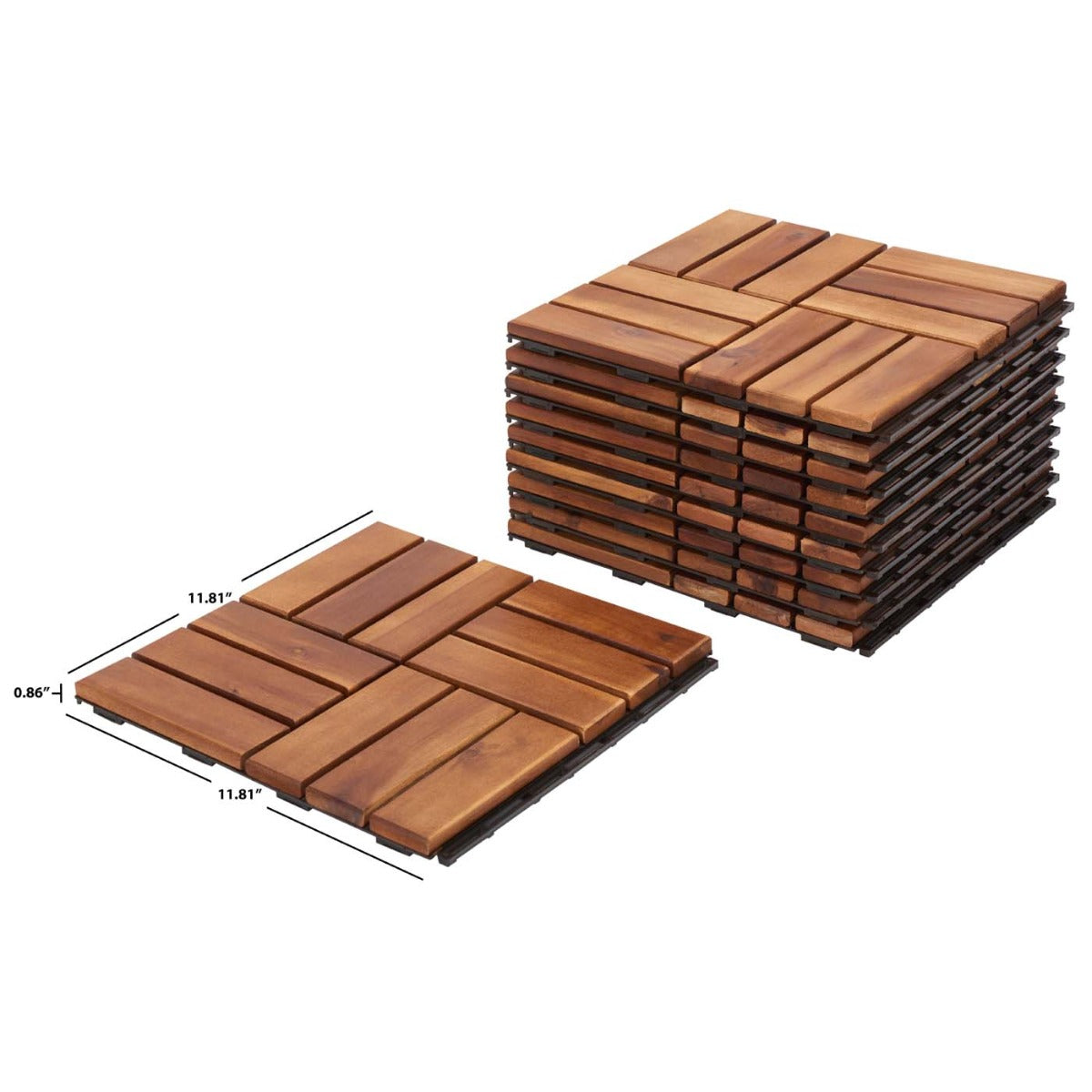 Safavieh Hanoi Wooden Floor Tile , PAT7900 - Natural