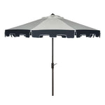 Safavieh Uv Resistant City Fashion 9Ft Auto Tilt Umbrella , PAT8005 - Natural / Navy