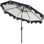 Safavieh Uv Resistant City Fashion 9Ft Auto Tilt Umbrella , PAT8005 - Natural / Navy
