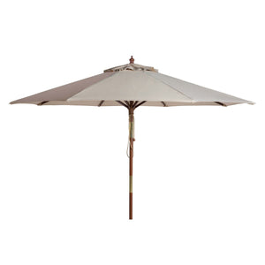 Safavieh Cannes 11Ft Wooden Pulley Market Umbrella  , PAT8109