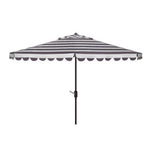 Safavieh Vienna 11Ft Rnd Crank Umbrella , PAT8111 - Black/White