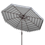 Safavieh Vienna 11Ft Rnd Crank Umbrella , PAT8111 - Black/White