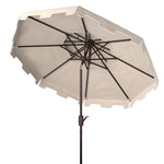Safavieh Zimmerman 9ft Double Top Market Umbrella , PAT8200 - Beige/White