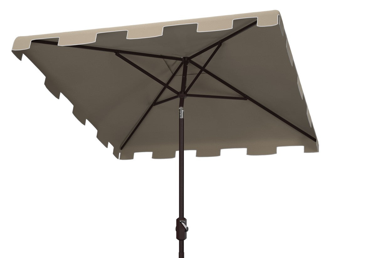 Safavieh Zimmerman 7.5 Ft Square Market Umbrella , PAT8400 - Beige/White