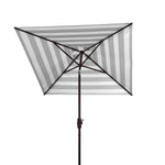Safavieh Iris Fashion Line 7.5 Ft Square Umbrella , PAT8404 - Navy/White