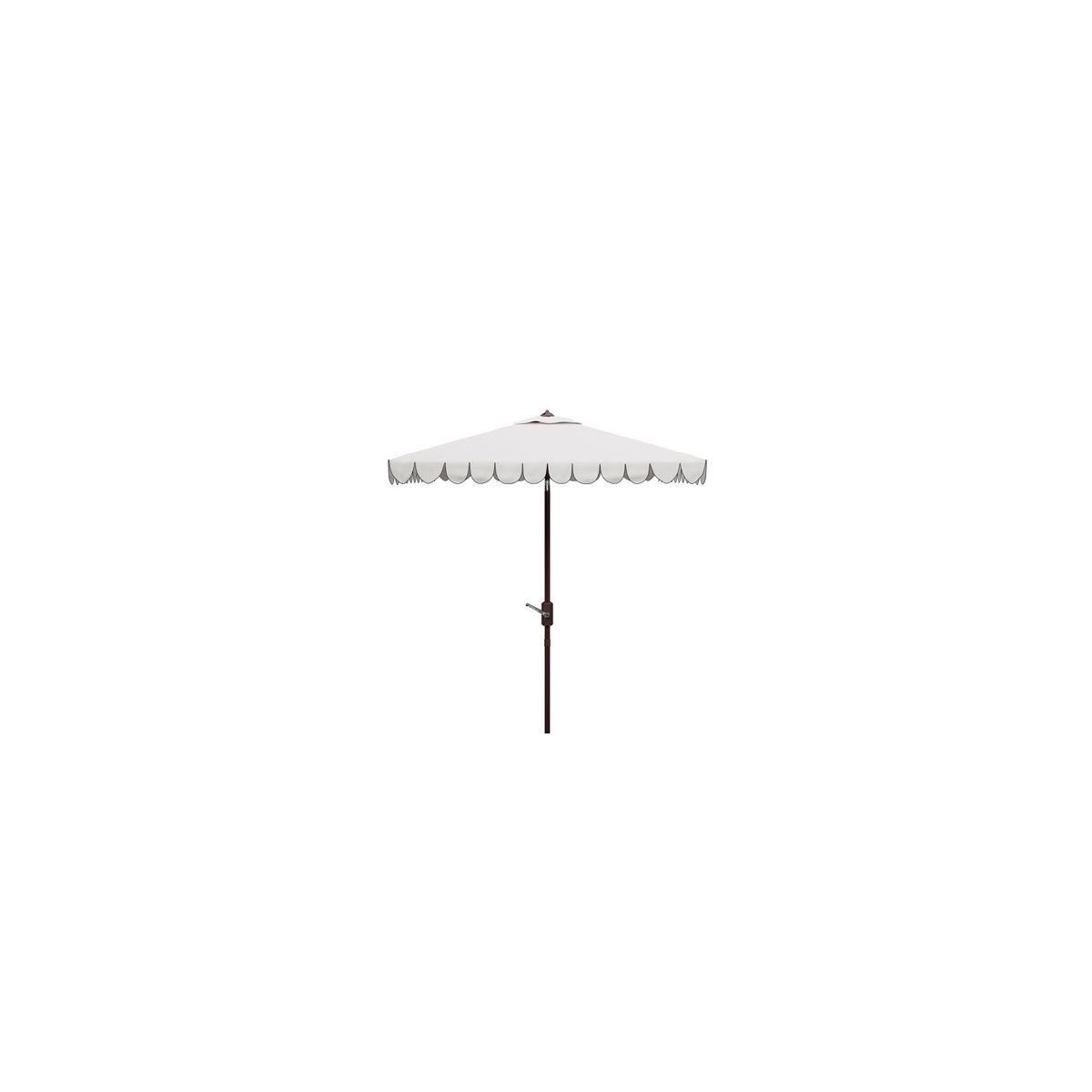 Safavieh Venice 7.5 Ft Square Crank Umbrella , PAT8410 - White/Black