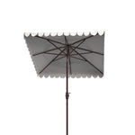 Safavieh Venice 7.5 Ft Square Crank Umbrella , PAT8410 - White/Black
