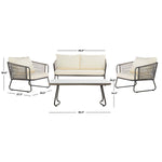Safavieh Benjin 4 Piece Living Set , PAT9003 - Grey/White