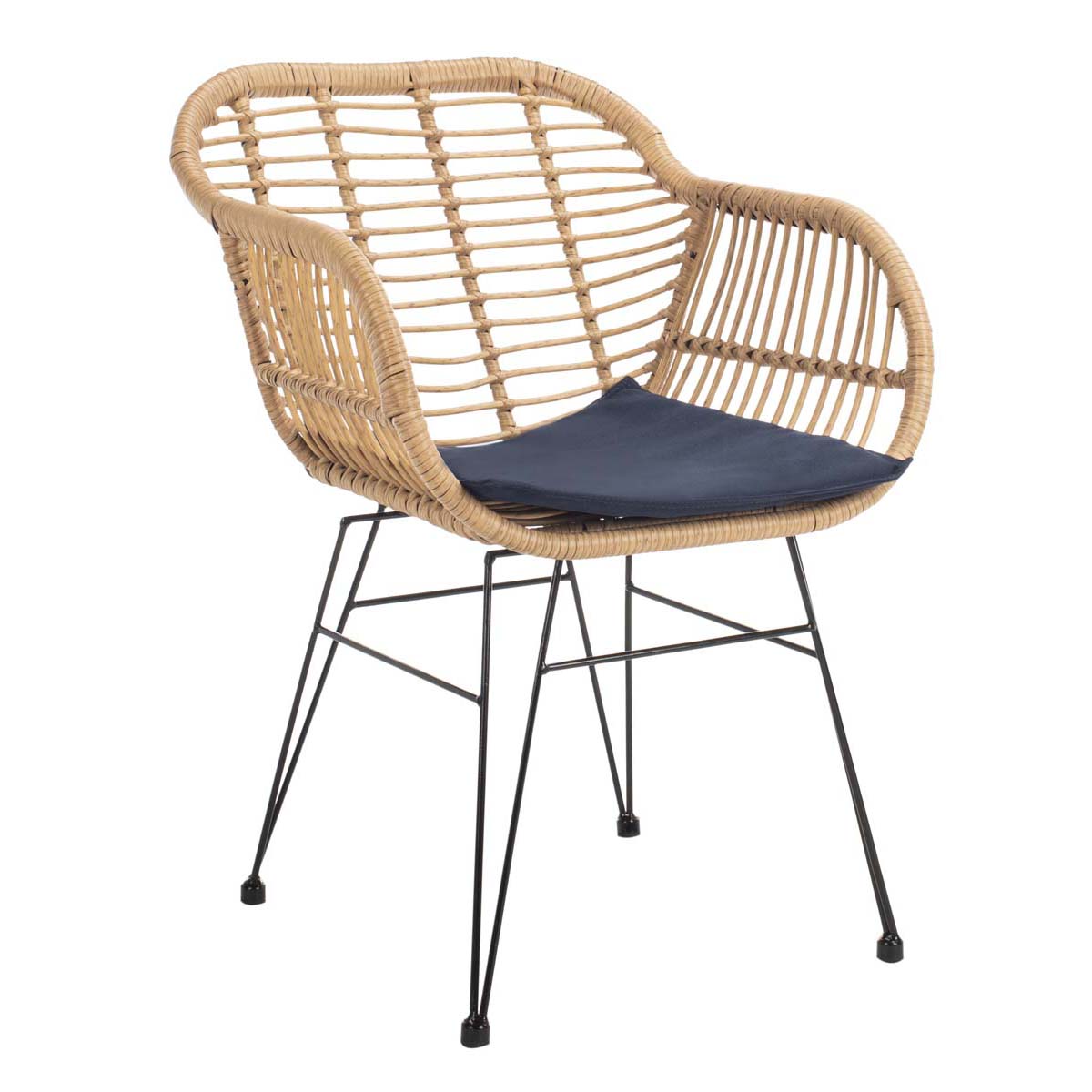 Safavieh Alton 3 Piece Lounge Set , PAT9004 - Natural/Navy