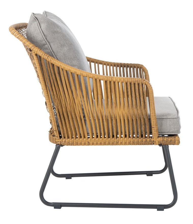 Safavieh Jensen 3Pc Lounge Set , PAT9008 - Natural/Grey