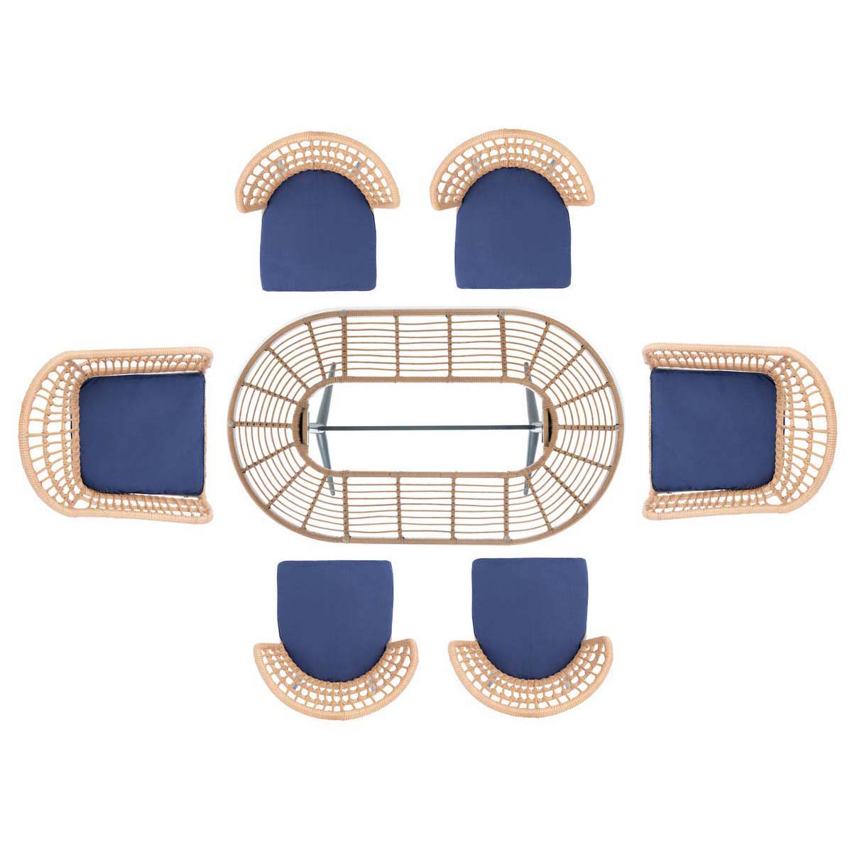 Safavieh Genser 7 Piece Dining Set , PAT9011