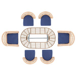 Safavieh Genser 7 Piece Dining Set , PAT9011