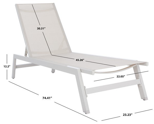 Safavieh Fionne Sunlounger , PAT9038 - Silver / Beige