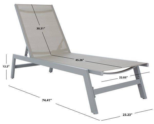 Safavieh Fionne Sunlounger , PAT9038 - Silver / Grey