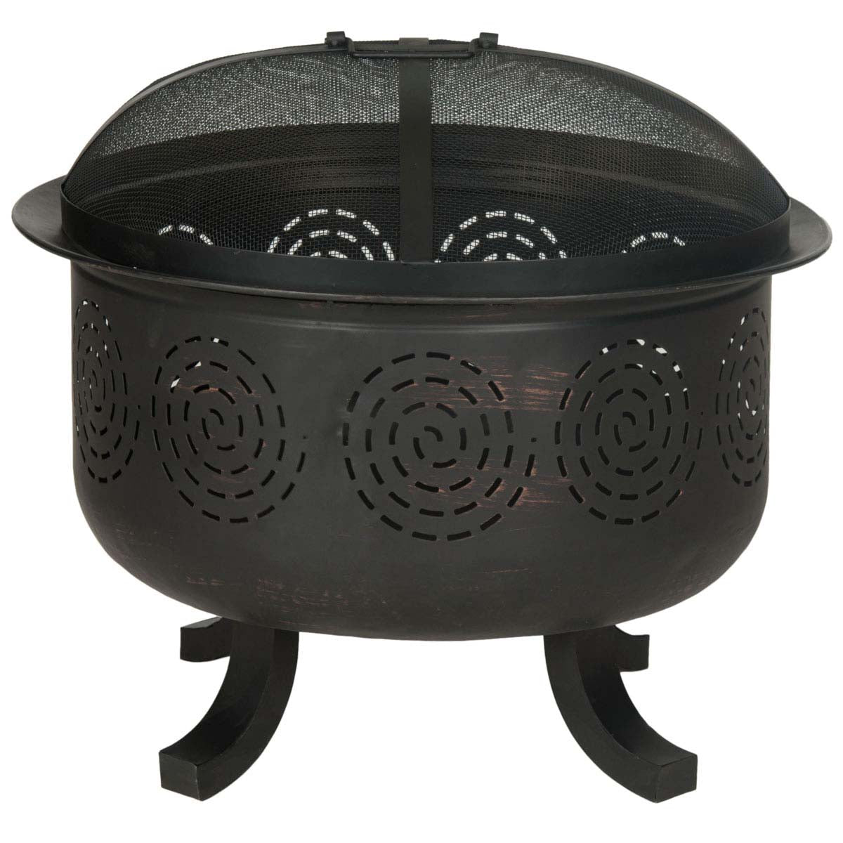 Safavieh Negril Fire Pit , PIT1016 - Copper/Black