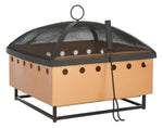 Safavieh Wyatt Square Fire Pit , PIT2004 - Copper/Black