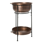 Safavieh Naka Beverage Tub W/Stand , PIT2006 - Antique Copper/Black