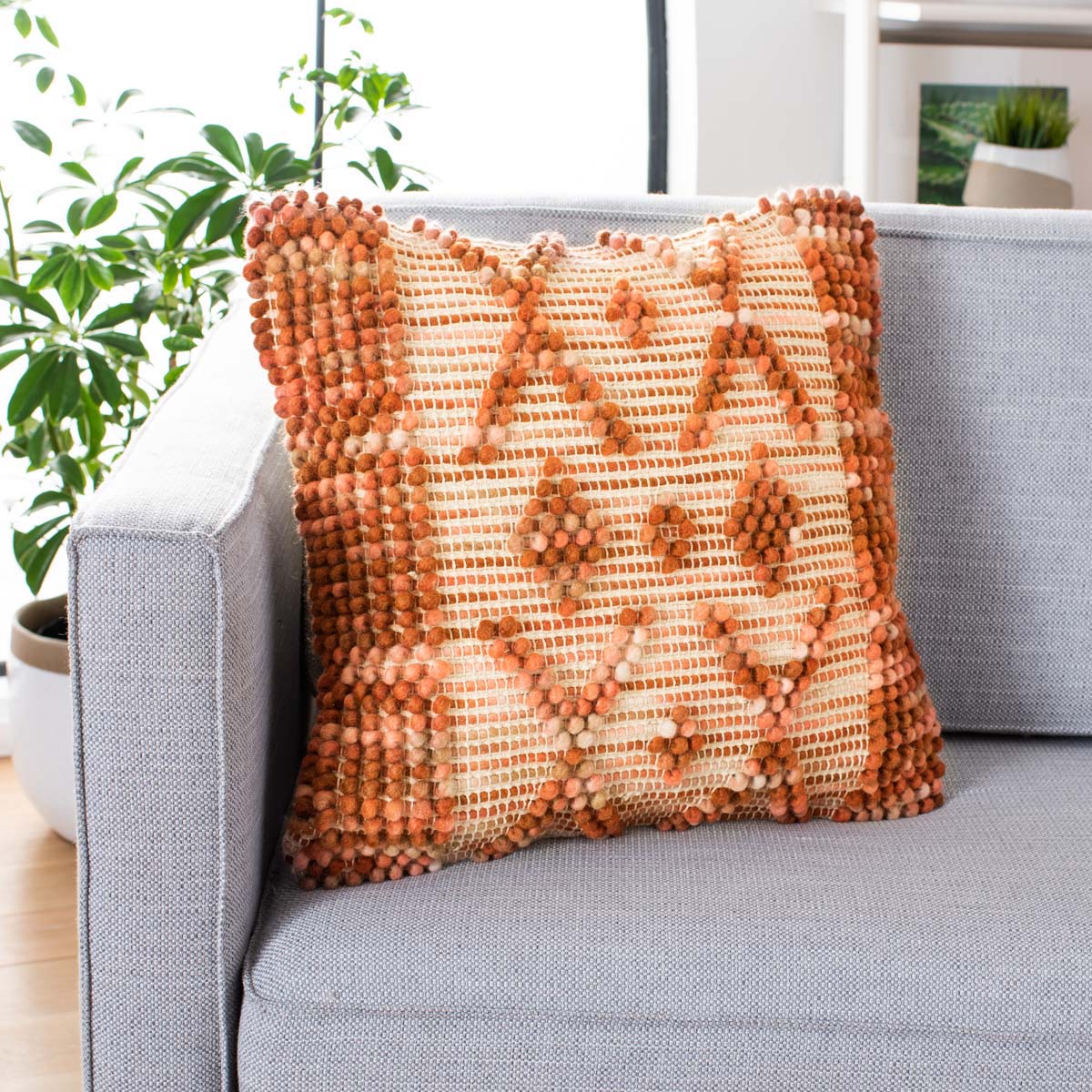 Safavieh Baird Pillow , PLS121 - Rust
