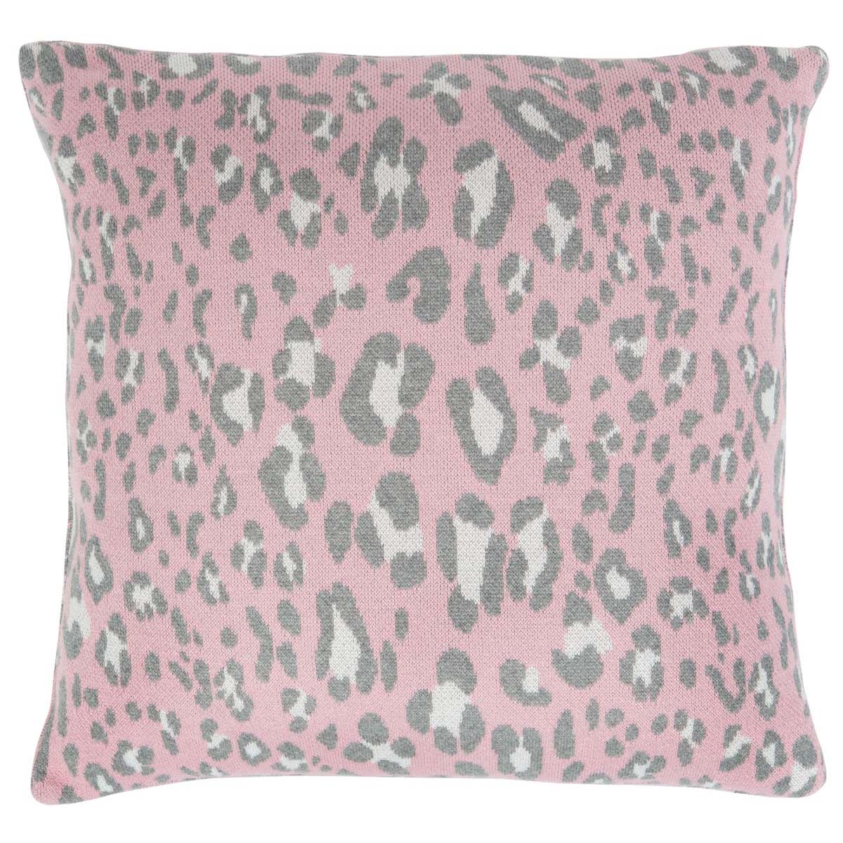 Safavieh Gwynn Leopard Pillow , PLS3003 - Pink / Black