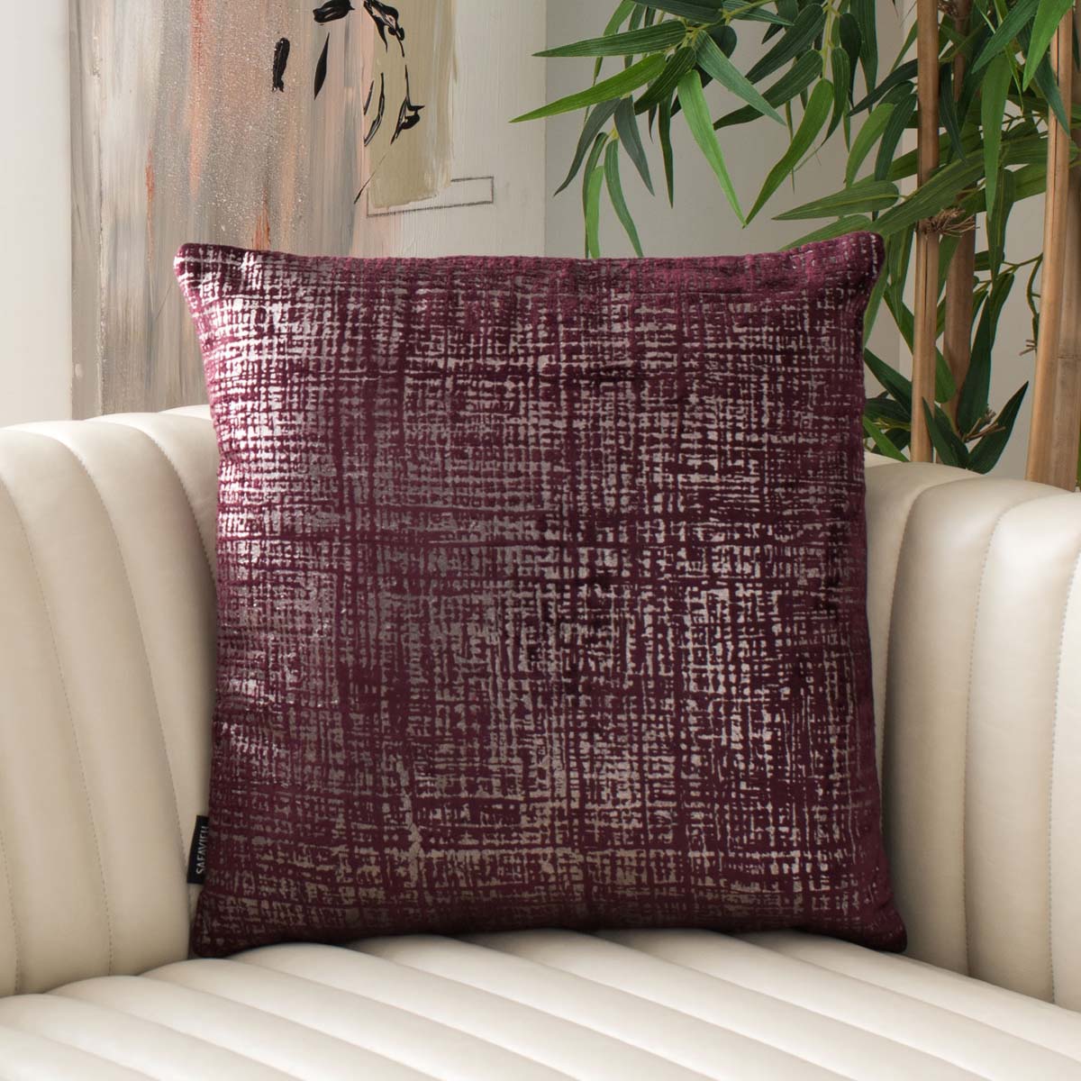 Safavieh Prenlia Pillow , PLS6518 - Silver / Purple
