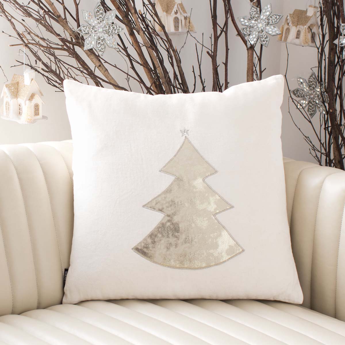 Safavieh Noel Pillow , PLS6525 - Beige