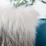 Safavieh Faux Flokati Pillow , PLS733 - Grey / White