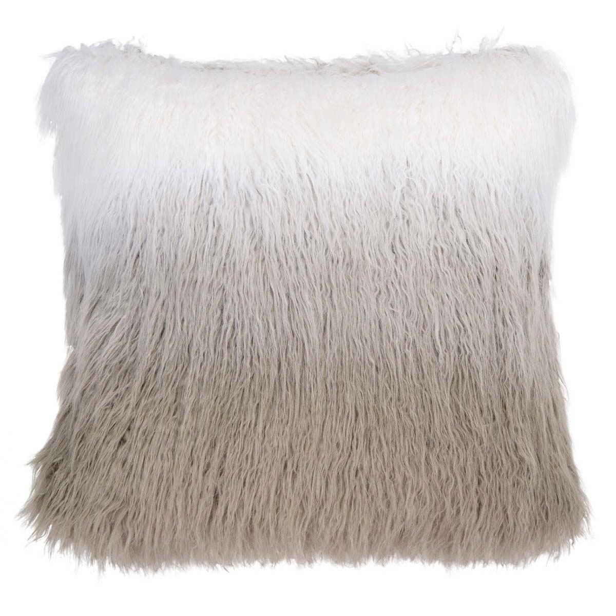 Safavieh Faux Flokati Pillow , PLS733 - Grey / White