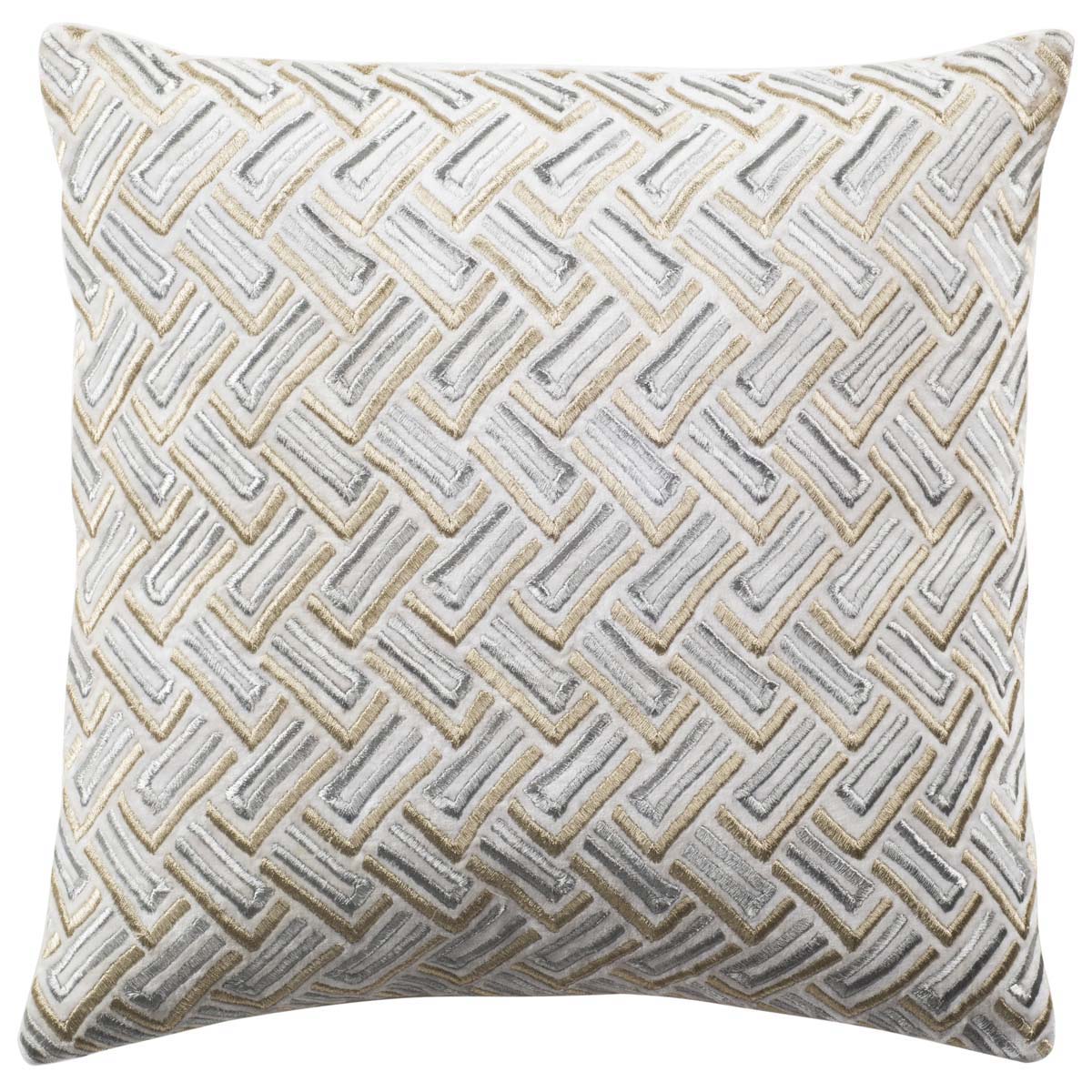 Safavieh Metallic Pillow , PLS853 - Grey / Gold