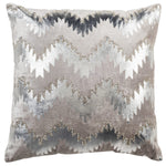 Safavieh Sophia  Flamestitch Pillow Silver, PLS870 - Silver
