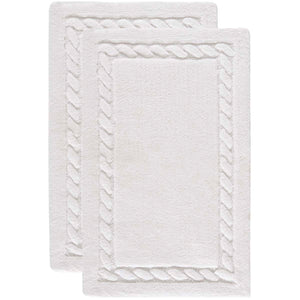 Safavieh Cable Plush Bathmat 640 Rug, PMB640 (Set of 2)