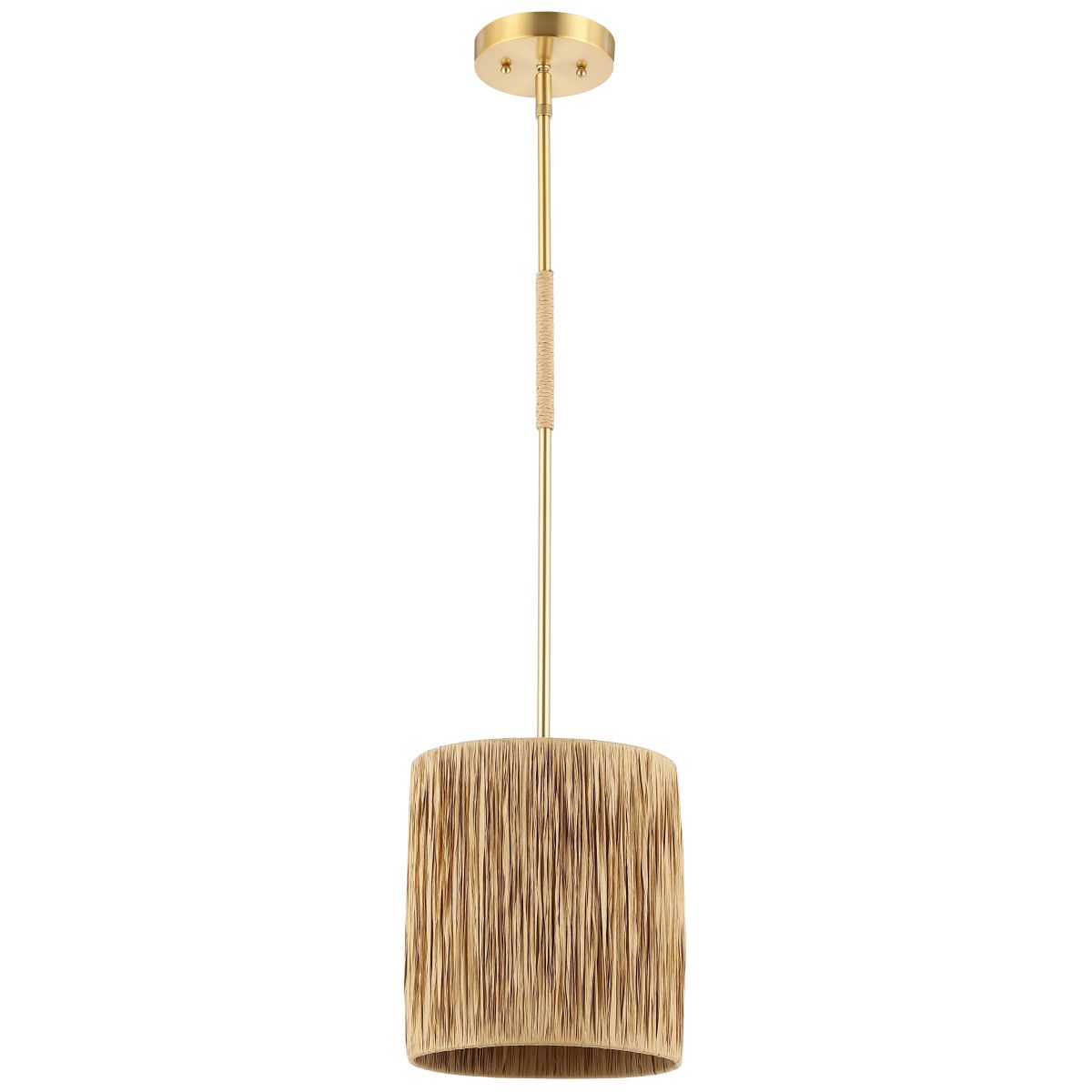 Safavieh Saija 9 Inch Extendable Pendant , PND4189 - Natural / Gold