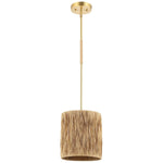 Safavieh Saija 9 Inch Extendable Pendant , PND4189 - Natural / Gold
