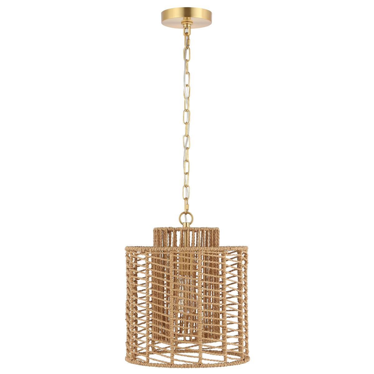 Safavieh Ryoa 12.25 Inch Extendable Pendant , PND4191 - Natural / Gold
