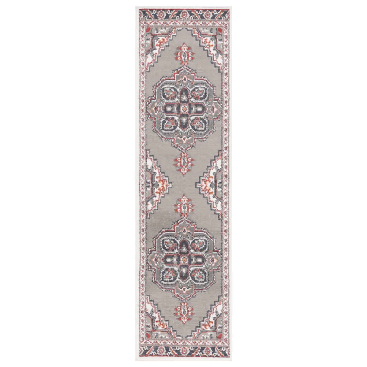 Safavieh Pyramid 215 Rug, PYR215 - Grey/Ivory / Rust
