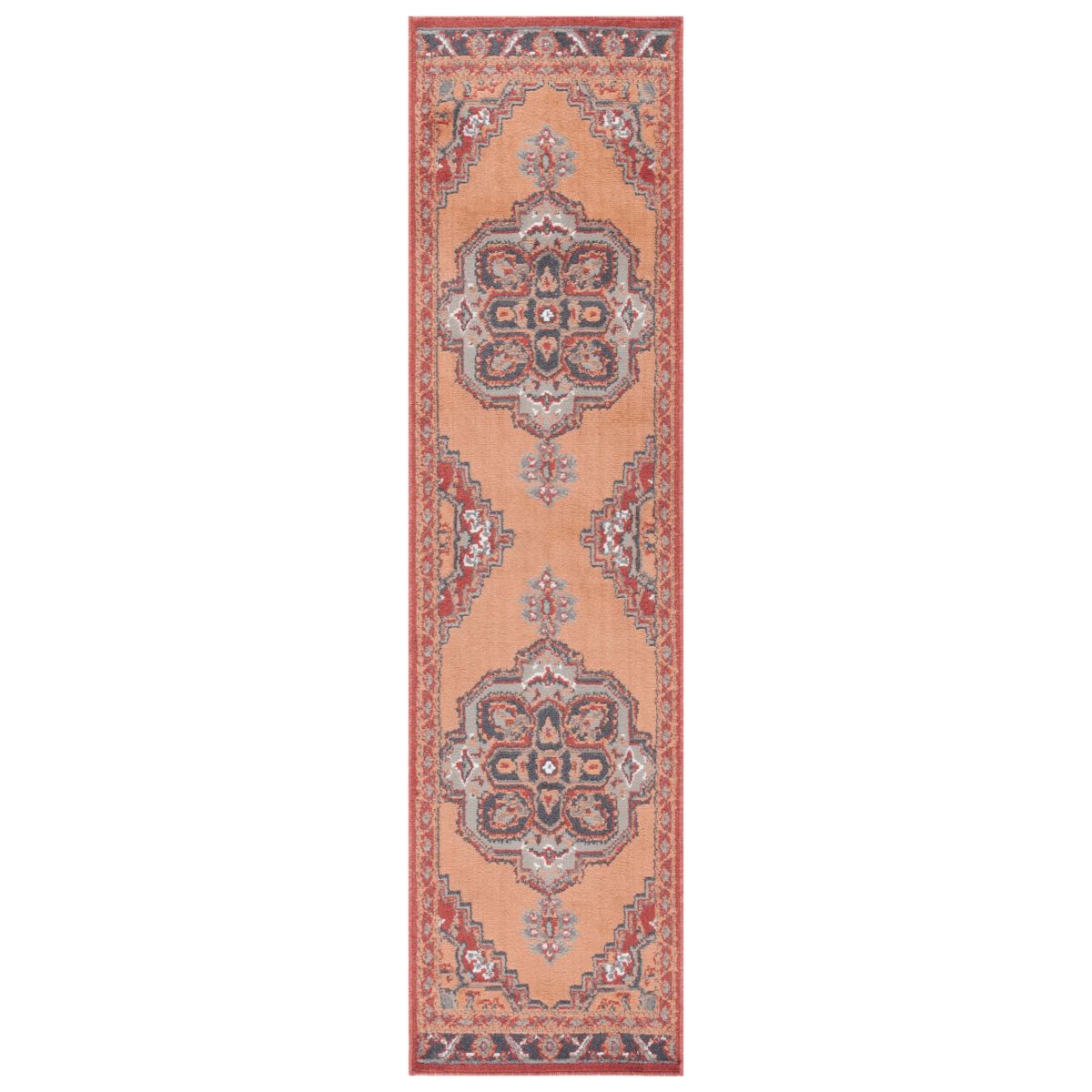 Safavieh Pyramid 215 Rug, PYR215 - Rust / Ivory Grey
