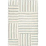 Ralph Lauren Canyon Stripe Patch Rug, RLR2867 - Sky