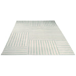 Ralph Lauren Canyon Stripe Patch Rug, RLR2867 - Sky