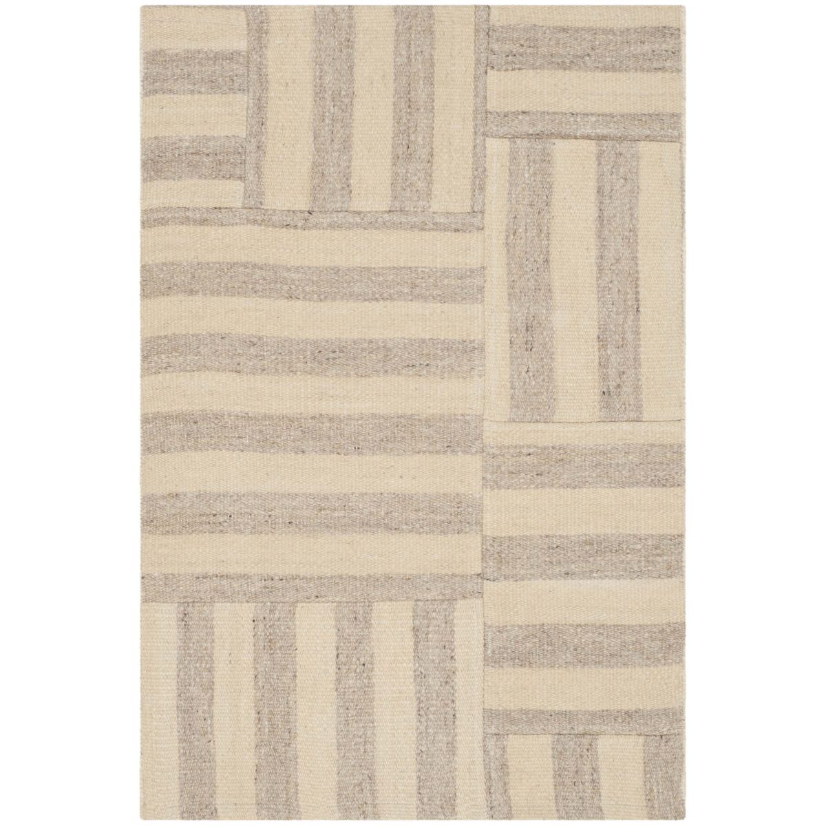 Ralph Lauren Canyon Stripe Patch Rug, RLR2867 - Dune