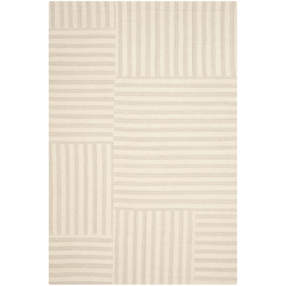 Ralph Lauren Canyon Stripe Patch Rug, RLR2867 - Dune