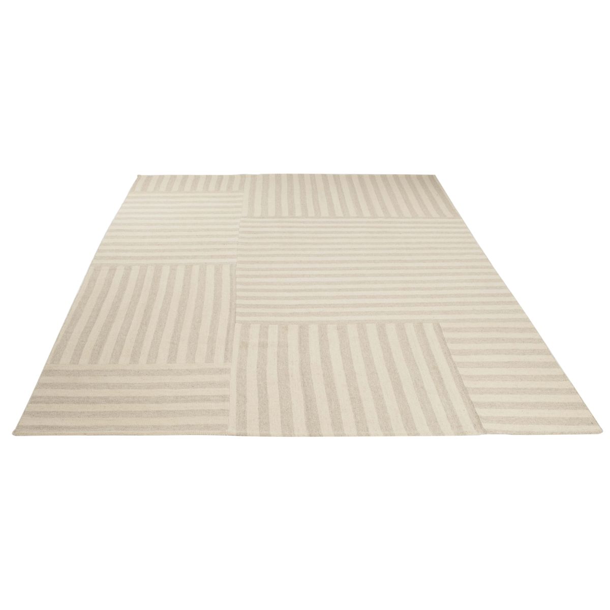 Ralph Lauren Canyon Stripe Patch Rug, RLR2867 - Dune